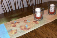 Fall Leaves Painted Table Runner